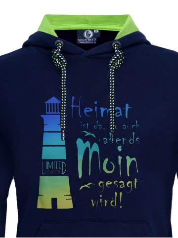 SCHIETWETTER Hoodie "Leuchtturm" in navy-rainbow