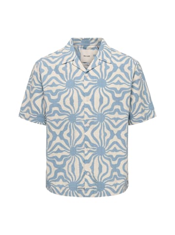 Only&Sons Hemd 'Cruz Seersucker' in hellblau