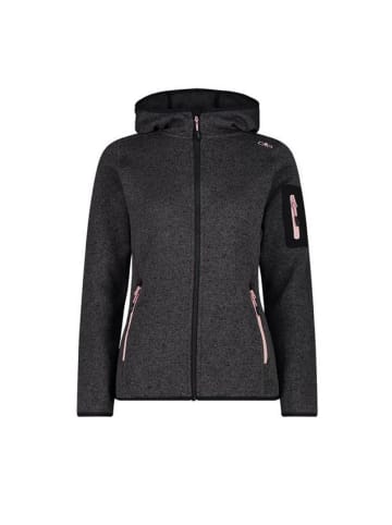 cmp Fleecejacke WOMAN JACKET FIX HOOD in Schwarz