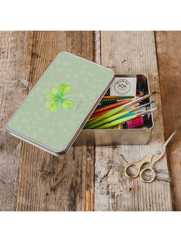 Mr. & Mrs. Panda Dose Blume Kleeblatt ohne Spruch in Blattgrün