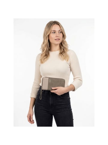 Zwei Eva Geldbörse 20 cm nubuk mud