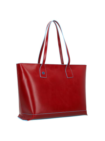 Piquadro Blue Square Shopper Tasche Leder 35 cm in rot