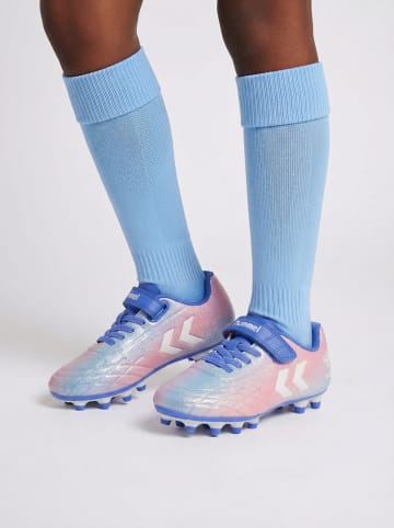Hummel Klettverschluss Fußball Schuh Top Star Fußball Kinder in MULTI COLOUR PINK/BLUE