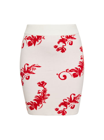 IZIA Damen Rock in WOLLWEISS ROT