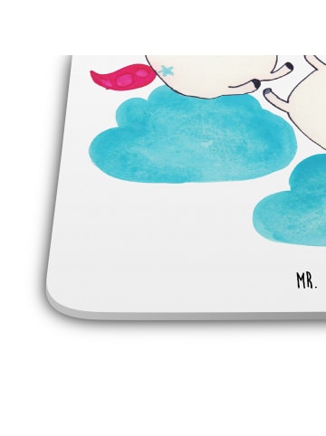 Mr. & Mrs. Panda Untersetzer für Gläser Einhorn Sekt ohne Spruch in Weiß