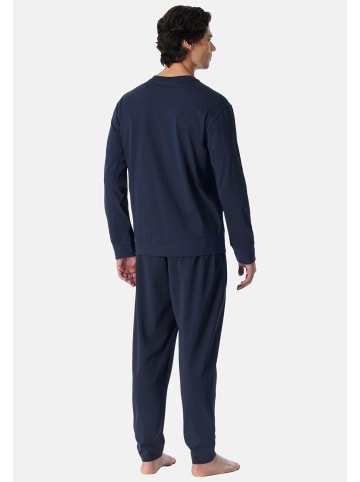 Schiesser Schlafanzug Modern Nightwear in Deep blue