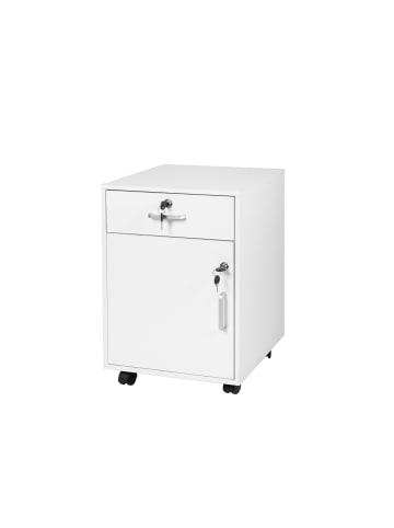 relaxdays Rollcontainer in Weiß - (B)40 x (H)57 x (T)40 cm