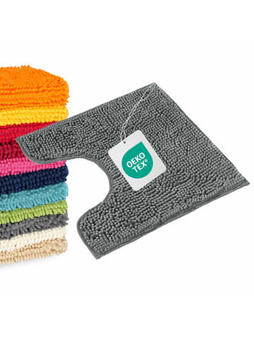 WohnDirect Badematte mit WC Ausschnitt PARIS in Grau