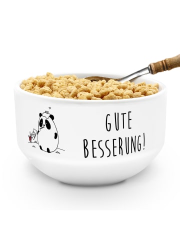 Mr. & Mrs. Panda Frühstücksbowl Panda Gute Besserung mit Spruch in Weiß