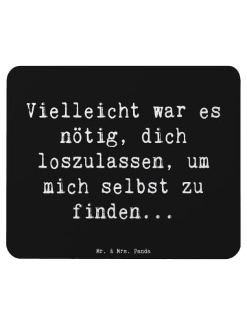 Mr. & Mrs. Panda Mauspad Spruch Liebeskummer Selbstfindung mit S... in Schwarz