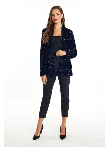 faina Damen Blazer Mit Pailletten in Marine