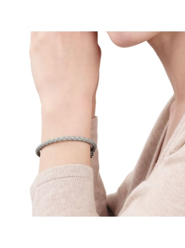 Tom Tailor Armband Edelstahl, Leder in weiß