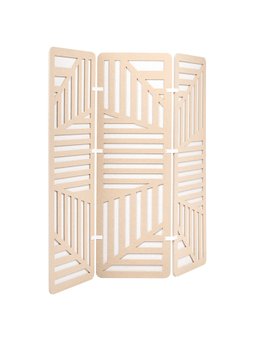 Beliani Büro-Raumteiler FUTURA in Beige/Weiß - (W) 180 x (H) 180 x (L) 2 cm