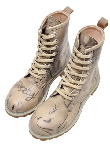 Dogo Longe Boots - Tweety Sketch 42 in Beige