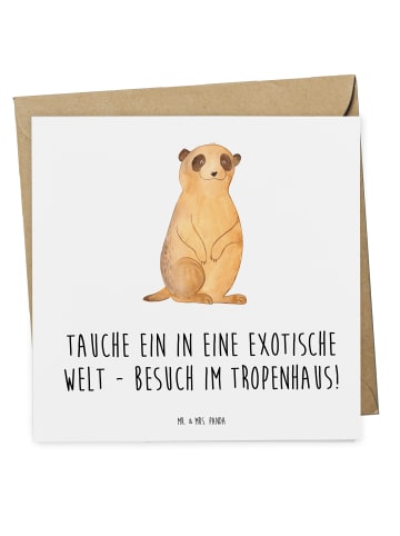 Mr. & Mrs. Panda Gutschein Besuch im Tropenhaus mit Spruch in Weiß