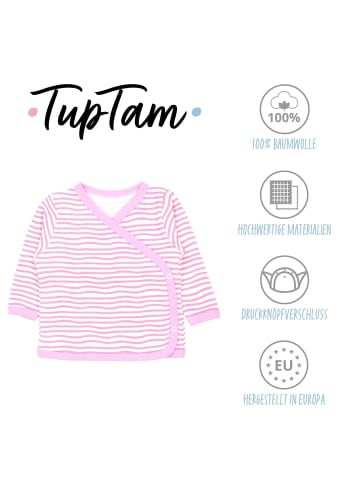 TupTam Baby Langarm Wickelshirt 5er Set in rosa Modell 2