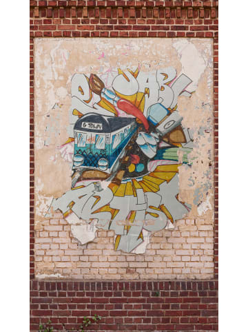 A.S. Création Tapete City Vibes Graffiti in Rot-Weiß