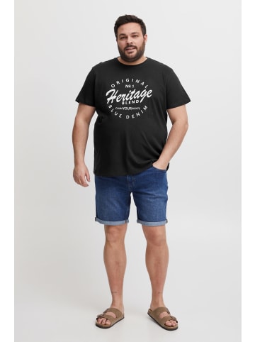 BLEND T-Shirt BHAbraham Big & Tall in Nachtschwarz