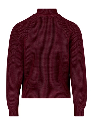 BETTY & CO Strickpullover mit Rippbündchen in Fall Burgundy