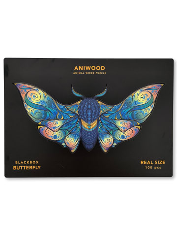 ANIWOOD Puzzle Schmetterling M 150 Teile, Holz (25,7 x 20,0 x 0,5 cm) in Mehrfarbig