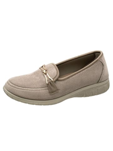 Fischer Markenschuh Hausschuhe für Damen in beige