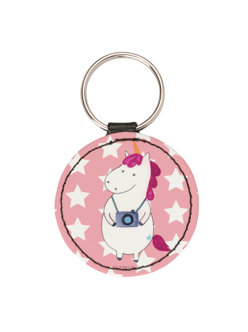 Mr. & Mrs. Panda Anhänger Einhorn Fotograf ohne Spruch in Rot Pastell