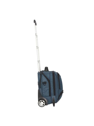 Dermata 2 Rollen Businesstrolley 46 cm Laptopfach petrol