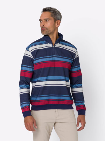 Sieh an! Sweatshirt in nachtblau-geringelt