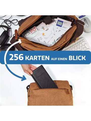 Praknu Visitenkartenmappe 256 Karten