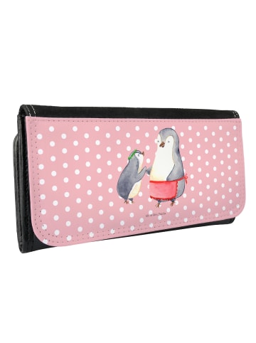 Mr. & Mrs. Panda Damen Portemonnaie Pinguin mit Kind ohne Spruch in Rot Pastell