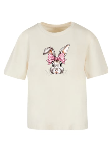 F4NT4STIC Everyday Tee Niedlicher Hase mit Schleife in Whitesand