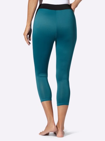 Sieh an! 7/8-Leggings in petrol-schwarz