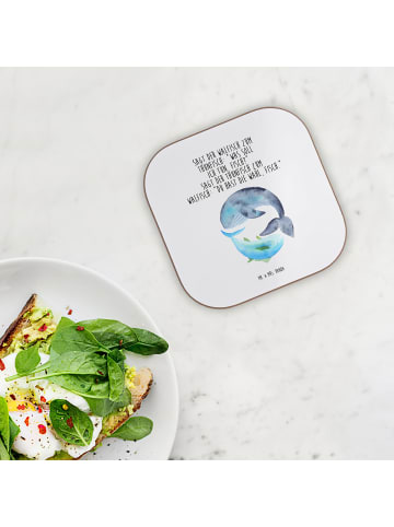 Mr. & Mrs. Panda Tassen Untersetzer Walfisch Thunfisch mit Spruch in Weiß