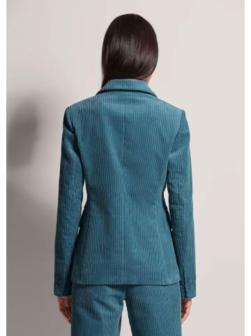 MADELEINE Klassischer Cordblazer mit Reverskragen in blaugrau