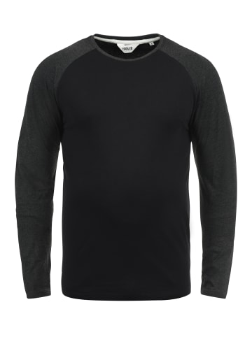 !SOLID Rundhalsshirt in schwarz