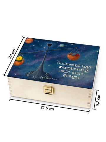 Mr. & Mrs. Panda Teebox Sternzeichen Waage Design mit Spruch in Weiß