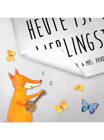 Mr. & Mrs. Panda Handtuch Otter Seerose mit Spruch in Weiß