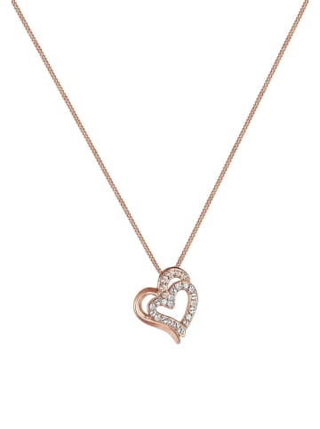 Elli Halskette 925 Sterling Silber Herz in Rosegold