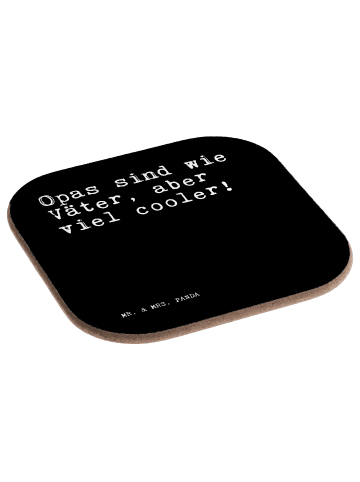 Mr. & Mrs. Panda gläseruntersetzer Opas sind wie Väter,... mit S... in Schwarz