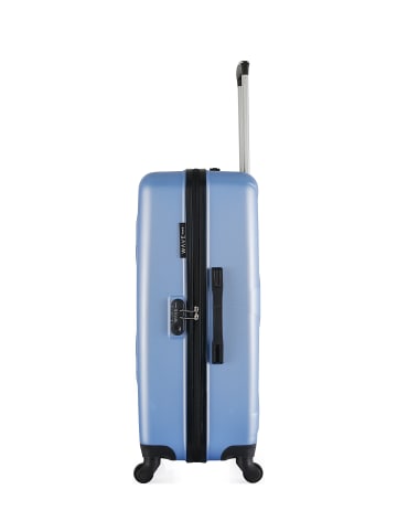 WAVE PARIS Großer Hartschalenkoffer AMAZONE in Goldblau (95L)
