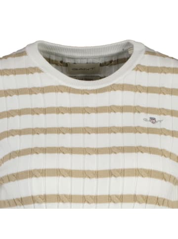 Gant Strickpullover in Weiß/Beige