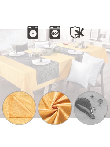 Erwin Müller Jacquard, Baumwollmischung, Gewebt Tischdecke Hamm in mango