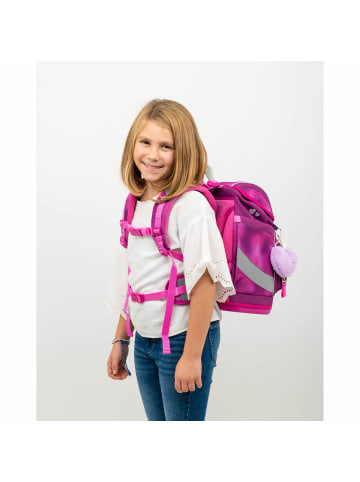 Belmil 5tlg-Set: Schulranzen Set Smarty Shiny Pink in Pink H37xL26xT18 cm