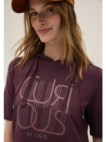 Cecil Kapuzenshirt mit Wording in Rot