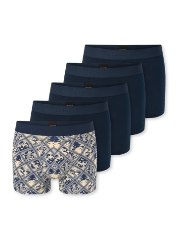 Schiesser Trunk 955 Multi in dunkelblau, hell-gelb
