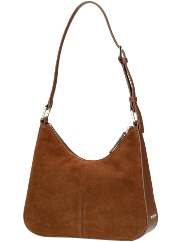 Mandarina Duck Beuteltasche Velvet Plisse Small Hobo KKT08 in Caramel Cafe