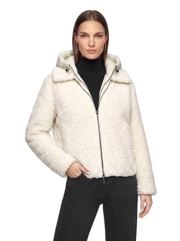 AMBER & JUNE Plüschjacke mit abnehmbarem Westenteil in Grau