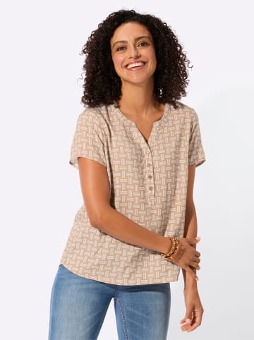 WITT WEIDEN Druck-Bluse in camel-ecru-bedruckt