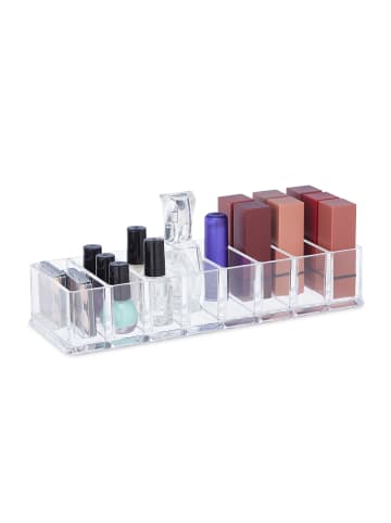 relaxdays Make Up Organizer in Transparent - (B)25,5 x (H)5 x (T)9 cm