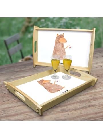 Mr. & Mrs. Panda Tablett Alpaka Fahne ohne Spruch in Weiß